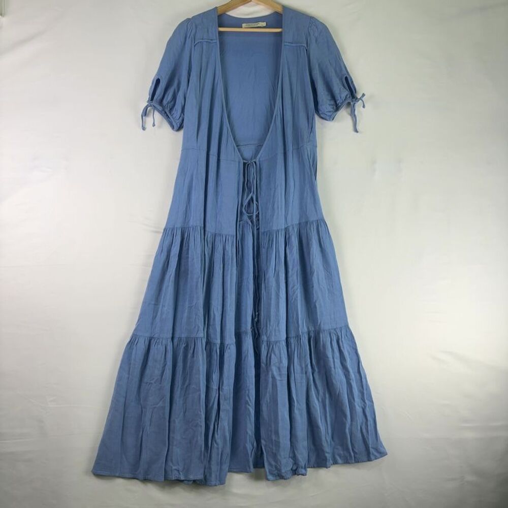 Christy Dawn Blue Wrap Dress - Picture 10 of 14